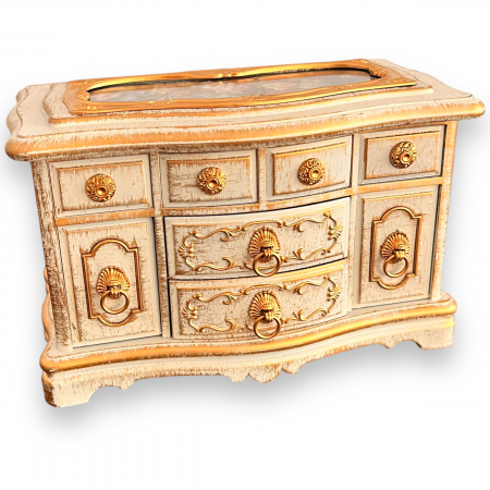 Cosuri Cadouri de Craciun - Cutie Bijuterii Muzicală Cabinet Gold Luxury
