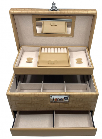 Cutie bijuterii Luxury Beige Croco by Borealy [0]