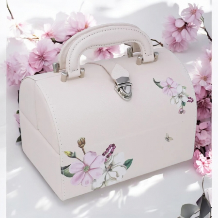 Cadouri Femei - Cutie Bijuterii Flowers Tip Geantă