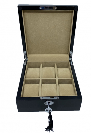 Cutie 6 ceasuri Luxury Wooden Black [3]