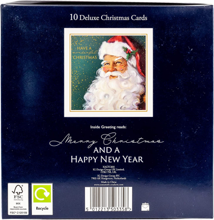 10 felicitări de Crăciun Deluxe Santa Tom Smith 2022 [4]