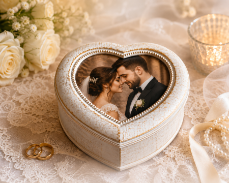 Casete Bijuterii - Cutie de bijuterii Love muzicală cu poză