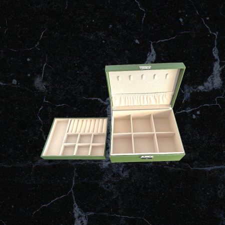 Cutie de bijuterii din piele Green Style, 23 x 17 x 10 cm [3]