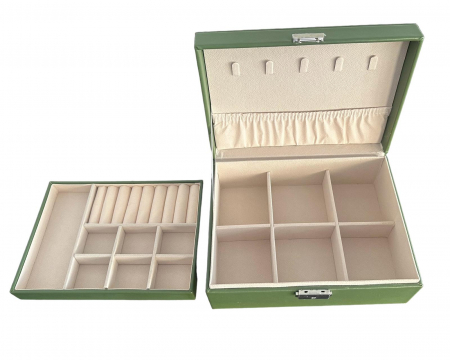 Cutie de bijuterii din piele Green Style, 23 x 17 x 10 cm [0]