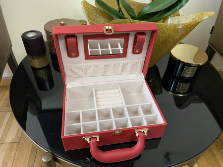 Cutie de bijuterii din piele Red Style, 25 x 17 cm [3]