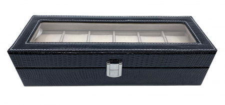 Cutii Ceasuri - Cutie 6 ceasuri Black Croco