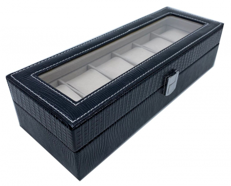 Cutie 6 ceasuri Black Croco [2]