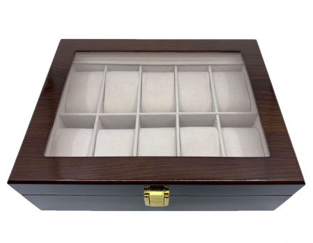 Cutie depozitare 10 ceasuri din lemn Classic Brown [1]