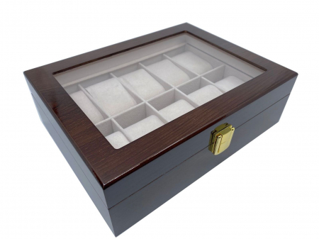 Cutie depozitare 10 ceasuri din lemn Classic Brown [2]