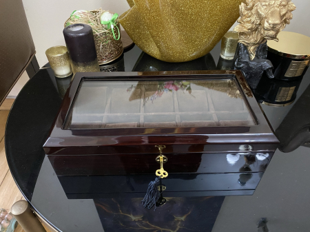 Cutie 10 ceasuri  Luxury Brown din lemn [2]