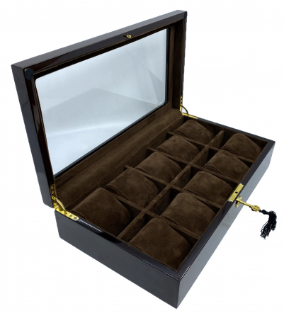 Cutie 10 ceasuri  Luxury Brown din lemn [0]