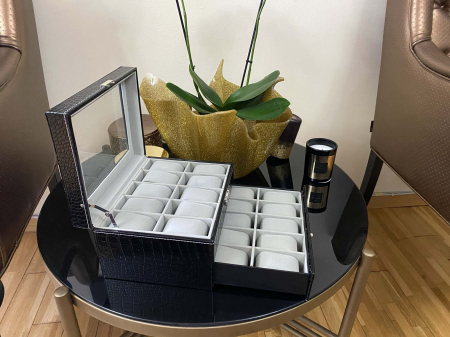 Cutie 20 ceasuri Premium BLACK CROCO LEATHER [4]