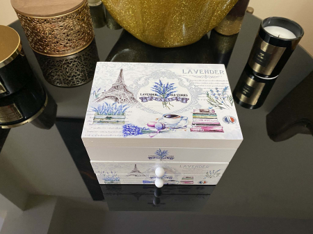 Cutie Muzicala din Lemn pentru Bijuterii Lavanda [2]
