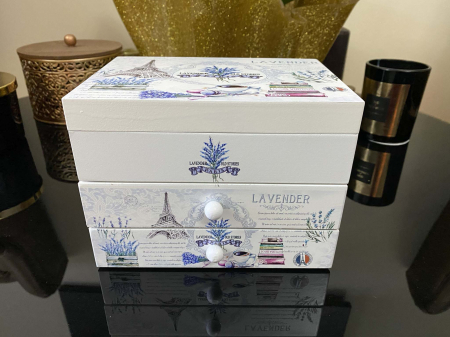Cutie Muzicala din Lemn pentru Bijuterii Lavanda [1]