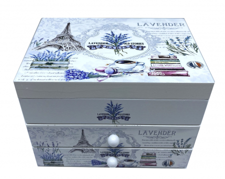 Cutie Muzicala din Lemn pentru Bijuterii Lavanda [0]