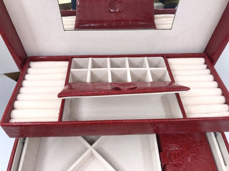 Cutie pentru Ceasuri si Bijuterii XL Croco D'une by Borealy, 30 x 20 x 22 cm [2]