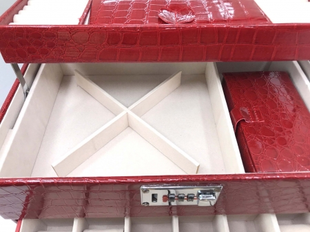 Cutie pentru Ceasuri si Bijuterii XL Croco D'une by Borealy, 30 x 20 x 22 cm [3]
