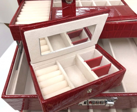 Cutie pentru Ceasuri si Bijuterii XL Croco D'une by Borealy, 30 x 20 x 22 cm [5]