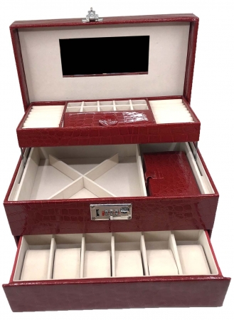 Cutie pentru Ceasuri si Bijuterii XL Croco D'une by Borealy, 30 x 20 x 22 cm [1]