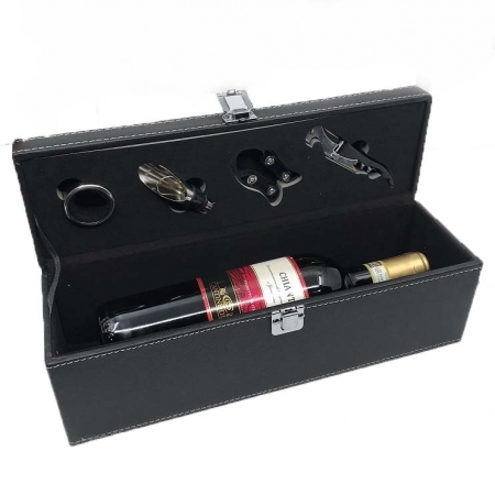 Cutie Vin Black cu 4 Accesorii (fara Sticla de Vin) [2]