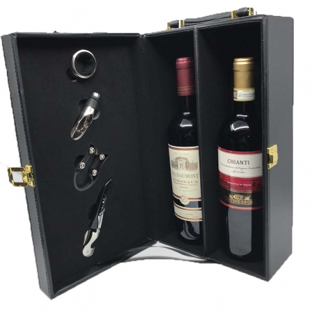 Cutie Vin Dubla cu 4 Accesorii + Vin Bordeaux + Vin Chianti [1]