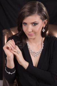 Set Borealy Argint 925 Colier, Cercei, Brăţară şi Inel Dantelle Iris [2]