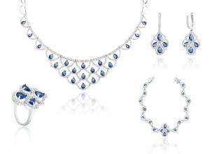 Dantelle Safir Iris Colier, Cercei, Brăţară şi Inel [0]