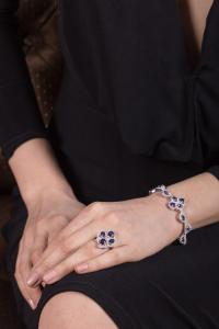 Dantelle Safir Iris Colier, Cercei, Brăţară şi Inel [2]