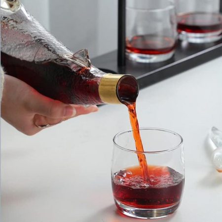 Decantor Rechin cu Pahare și Suport din Lemn [6]