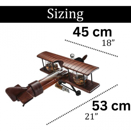 Decantor Avion cu 2 pahare, 45 x 53 cm [1]