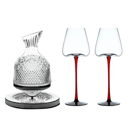 Decantor Rotativ Silver cu 2 pahare [3]