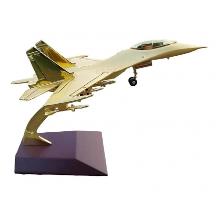 Cadouri nunta - Decorațiune Avion Gold Desk