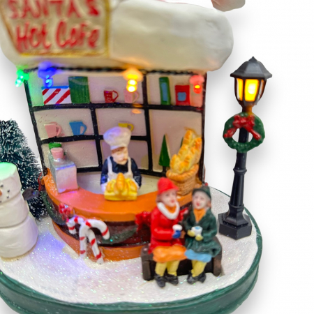 Decoratiune Christams Santa's Hot Cafe cu muzica si lumini [2]