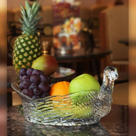 Decoratiune Găină - lucrata manual din Cristal de Bohemia, 31,5 cm [1]