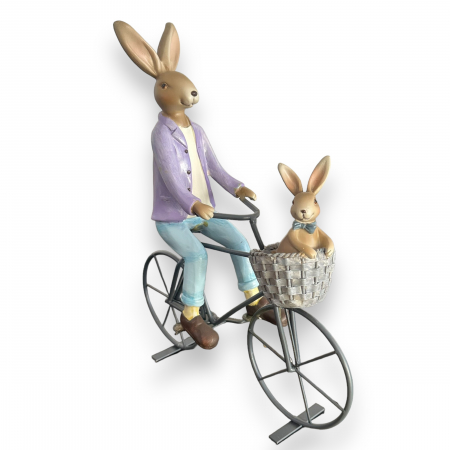 Decoratiune Iepuras pe Bicicleta - Cadou Paste 2025 [1]