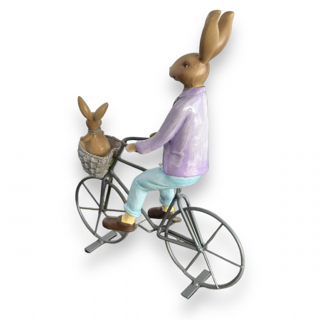 Decoratiune Iepuras pe Bicicleta - Cadou Paste 2025 [2]