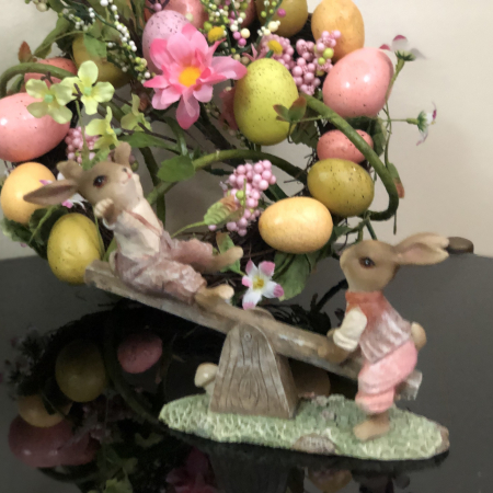 Decoratiune Iepurasii pe Balansoar - Cadou Paste 2026 [2]