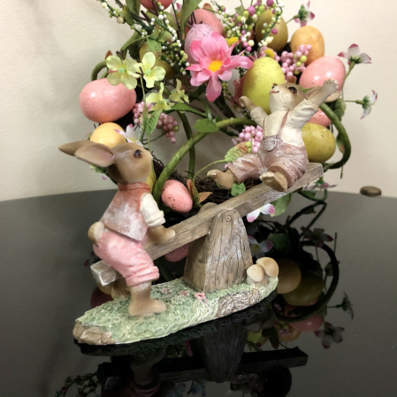 Decoratiune Iepurasii pe Balansoar - Cadou Paste 2026 [1]