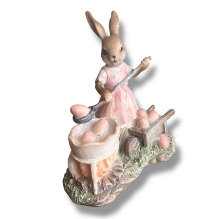 Decoratiune Paste Iepuras Bucatar cu Oua – Decor Pascale Rustic Cadou Paste 2026 [2]