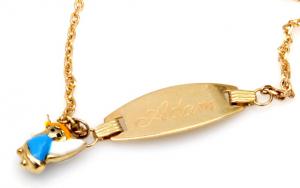 Bratara pentru Copii Borealy Aur Galben 9 K Angel Charm [1]