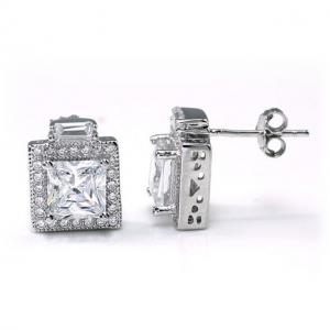 Cercei Borealy Argint 925 Diamonds Halo Square [1]