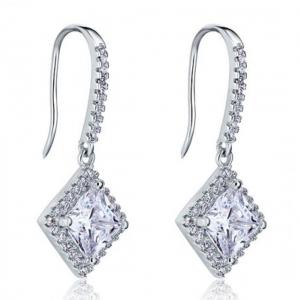 Cercei Borealy Argint 925 Diamonds Princess Dangle [2]