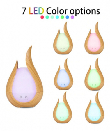 Cadouri pensionare - Difuzor Umidificator Aromaterapie cu Ultrasunete, Telecomanda si Lumina LED 6 culori  - 200 ml