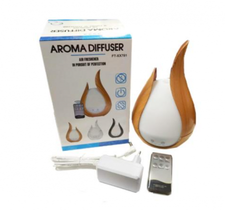 Difuzor Umidificator Aromaterapie cu Ultrasunete, Telecomanda si Lumina LED 6 culori  - 200 ml [2]