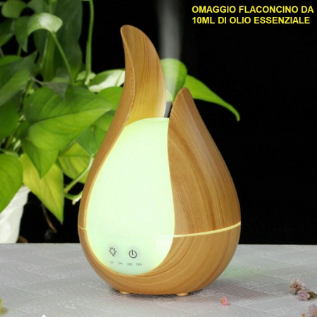 Difuzor Umidificator Aromaterapie cu Ultrasunete, Telecomanda si Lumina LED 6 culori  - 200 ml [4]