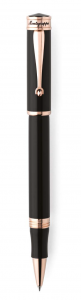 Ducale Black Rose Gold Rollerball by Montegrappa, Made in Italy [0]