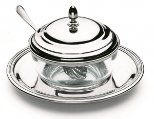 Bol rotund argintat pentru zahar/ parmesan by Chinelli, made in Italy [0]