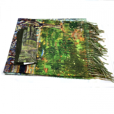 Cadouri pentru Profesori si Profesoare - The Lady in Gold Esarfa Matase  - Gustav Klimt