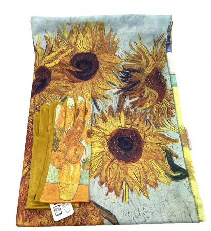 Cadouri pentru Profesori si Profesoare - The Lady in Gold Esarfa Matase  - Gustav Klimt