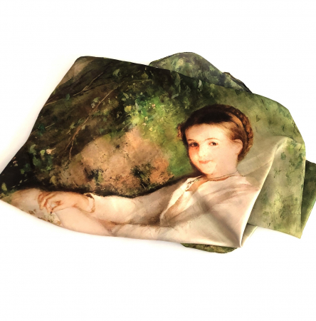 Esarfa Matase "O floare între flori' - Nicolae Grigorescu [1]